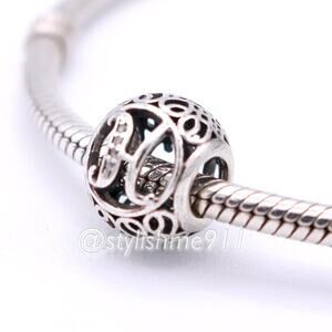 Authentic PANDORA Vintage Letter H Charm with Clear Zirconia - 791852CZ